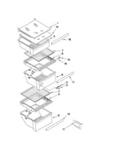 Refrigerator shelf parts