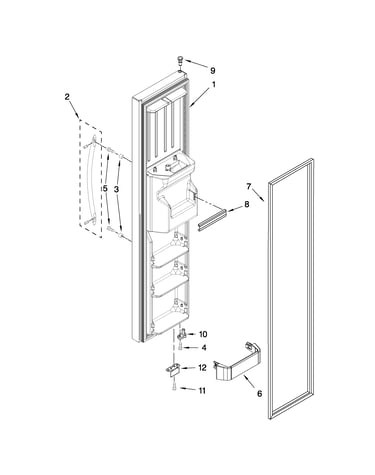 Freezer door parts