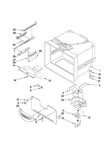 Freezer liner parts