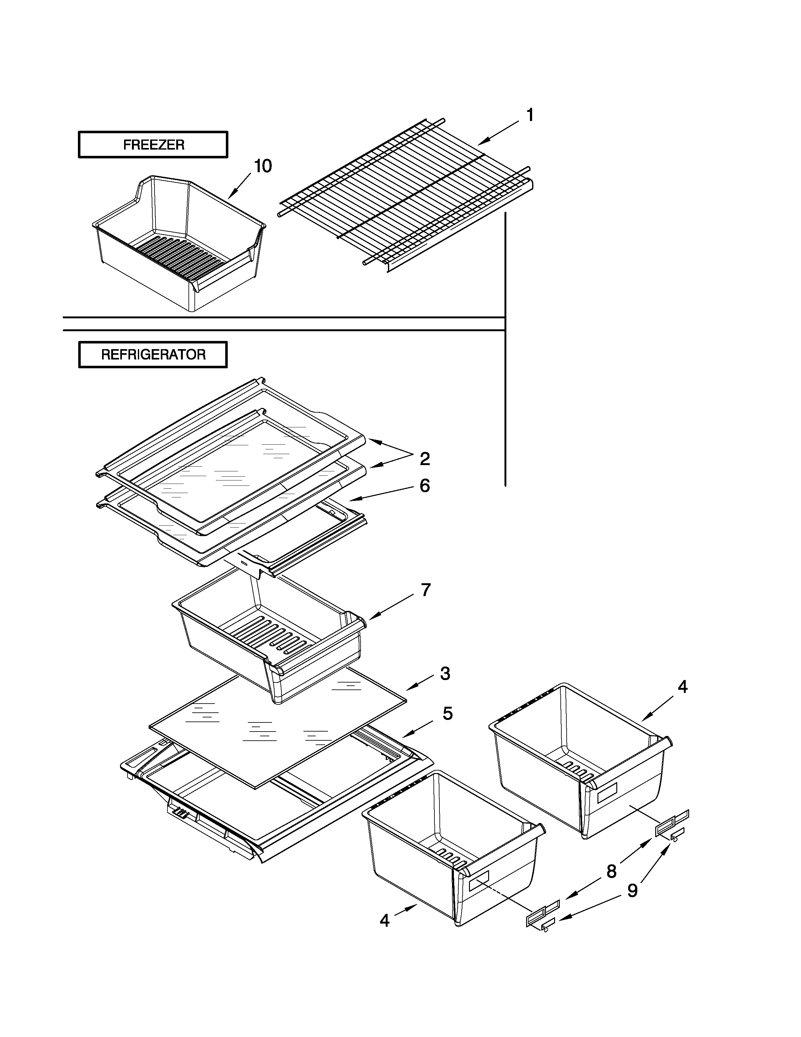 Shelf parts
