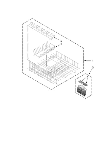 Upper and lower dishrack parts