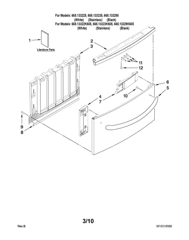 Front panel parts