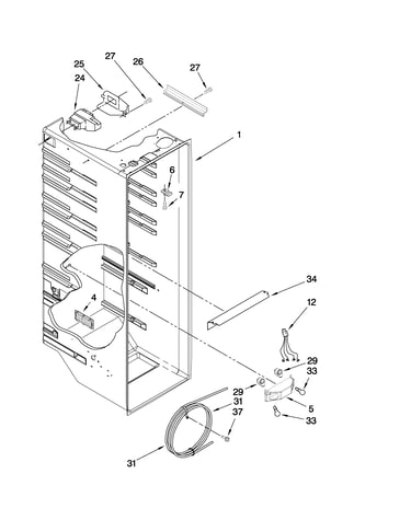 Refrigerator liner parts