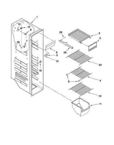Freezer liner parts