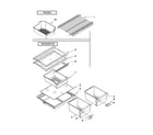 Kenmore 10670522900 shelf parts diagram