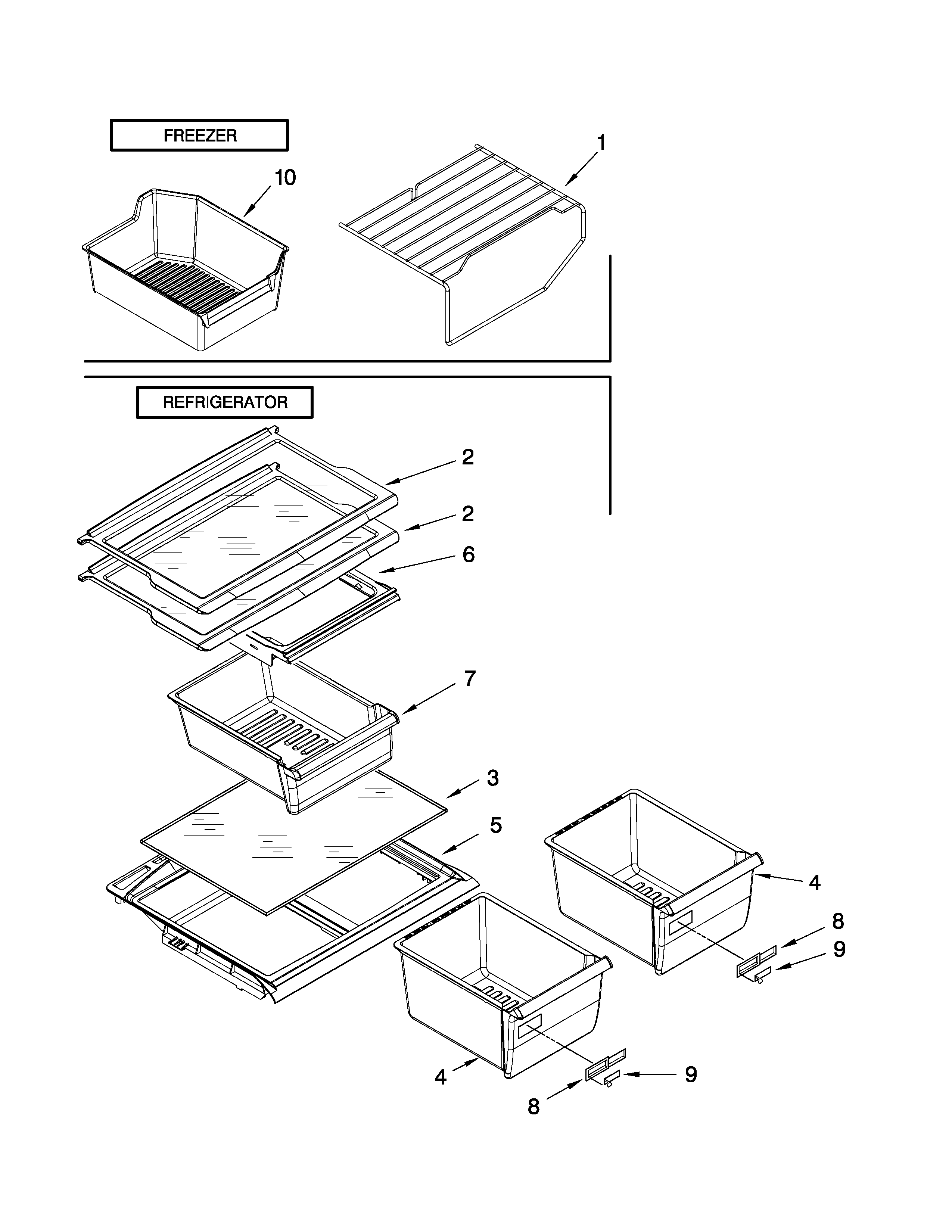 Shelf parts