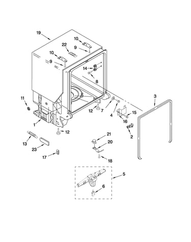Tub and frame parts