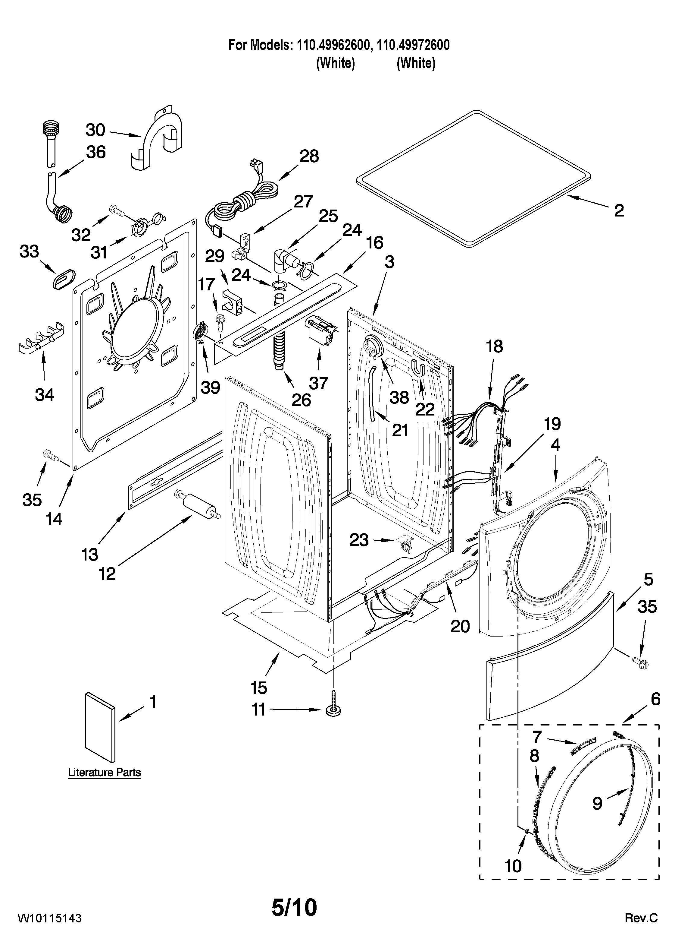 TOP AND CABINET PARTS