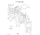 Kenmore Elite 11049972600 top and cabinet parts diagram