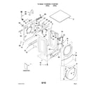 Kenmore Elite 11049962600 top and cabinet parts diagram