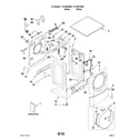 Kenmore Elite 11049962600 top and cabinet parts diagram