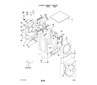 Kenmore Elite 11049962601 top and cabinet parts diagram