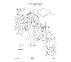 Kenmore Elite 11046752700 top and cabinet parts diagram
