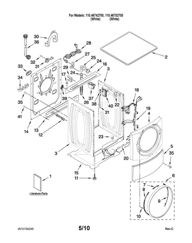 Top and cabinet parts