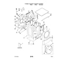 Kenmore Elite 11047789700 top and cabinet parts diagram