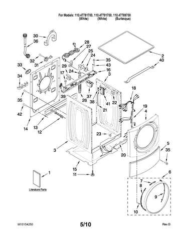 Top and cabinet parts