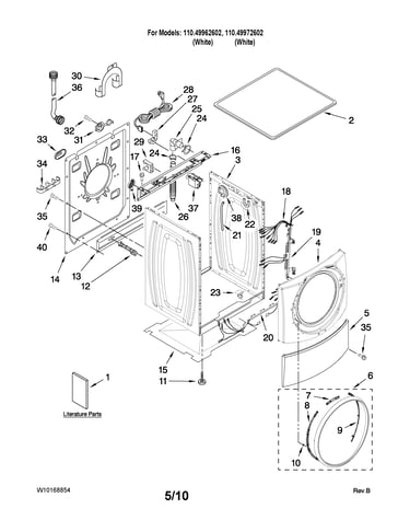 Top and cabinet parts