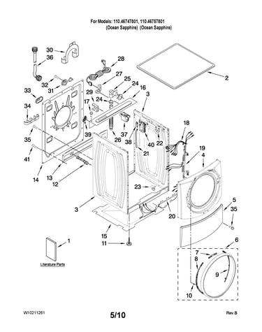 Top and cabinet parts