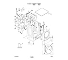 Kenmore Elite 11046742702 top and cabinet parts diagram