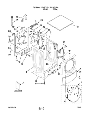 Top and cabinet parts