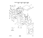 Kenmore Elite 11047789702 top and cabinet parts diagram