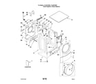 Kenmore Elite 11046747802 top and cabinet parts diagram