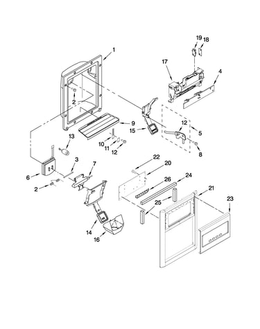 Dispenser front parts
