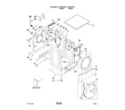 Kenmore Elite 11047882700 top and cabinet parts diagram