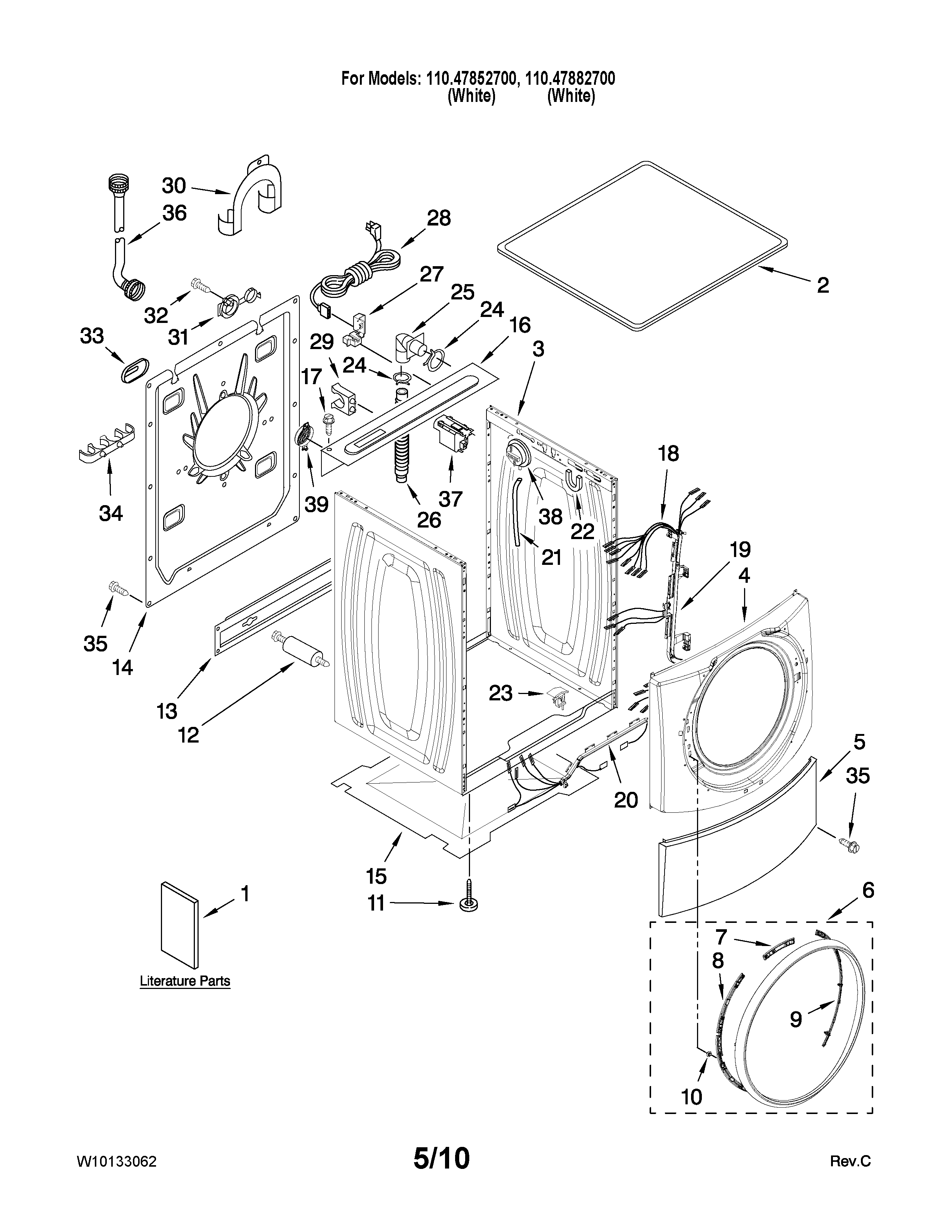 TOP AND CABINET PARTS