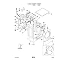 Kenmore Elite 11047882701 top and cabinet parts diagram