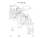 Kenmore Elite 11047882702 top and cabinet parts diagram