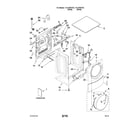 Kenmore Elite 11047852703 top and cabinet parts diagram
