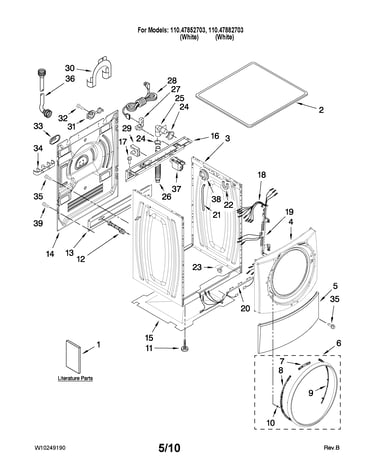Top and cabinet parts