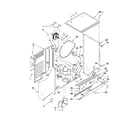 Kenmore 11098752798 dryer cabinet and motor parts diagram