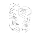 Kenmore Elite 59677599801 freezer liner parts diagram