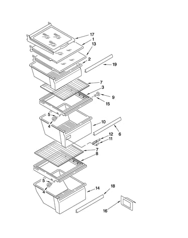 Refrigerator shelf parts