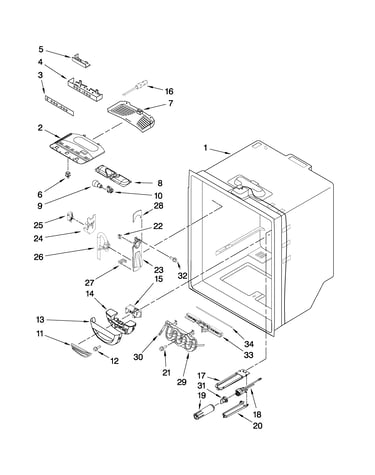 Refrigerator liner parts