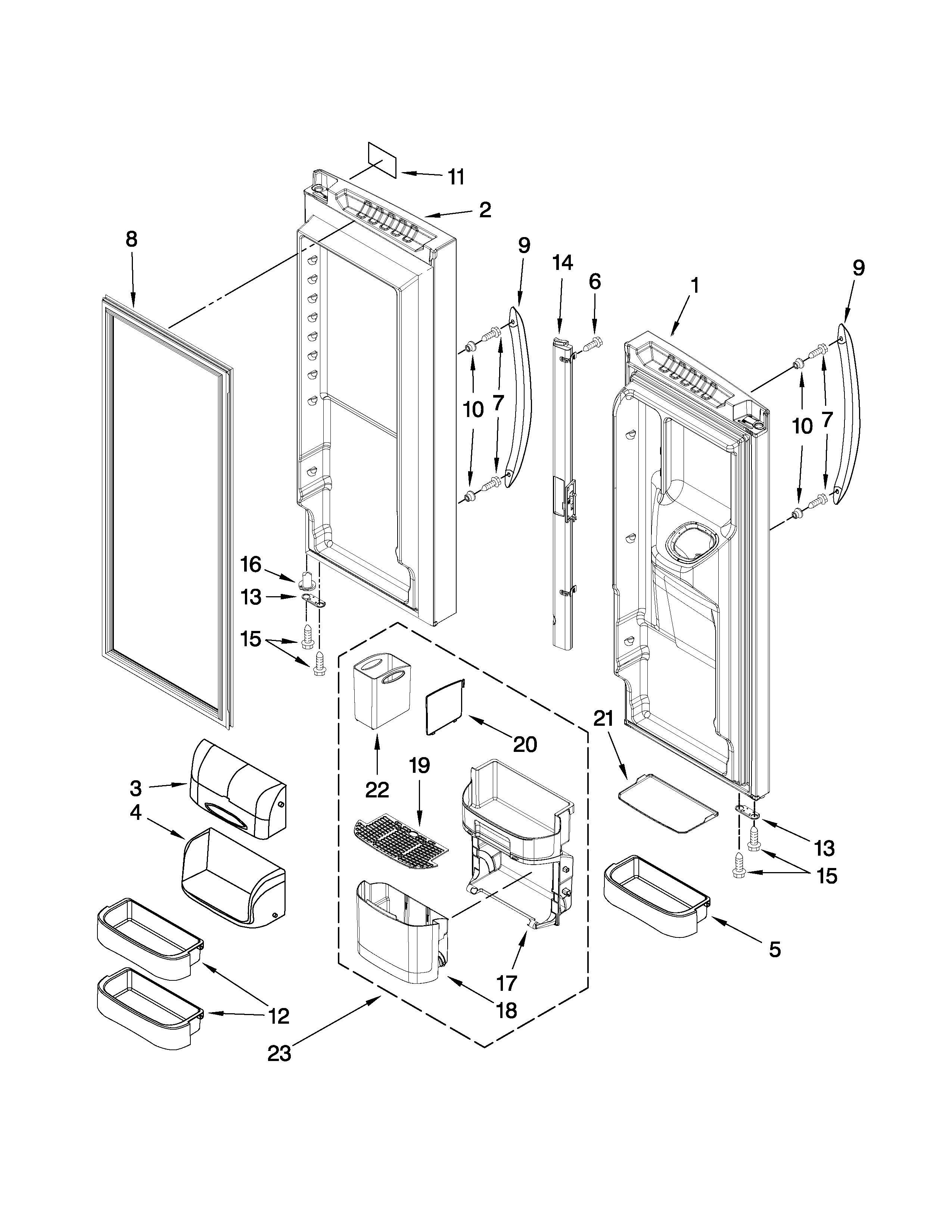 REFRIGERATOR DOOR PARTS