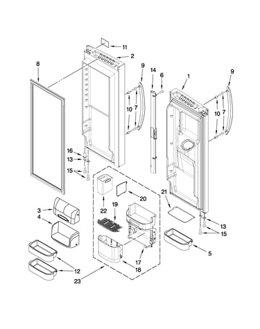 Refrigerator door parts