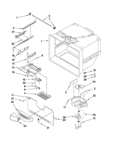 Freezer liner parts