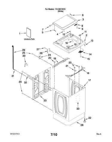 Top and cabinet parts