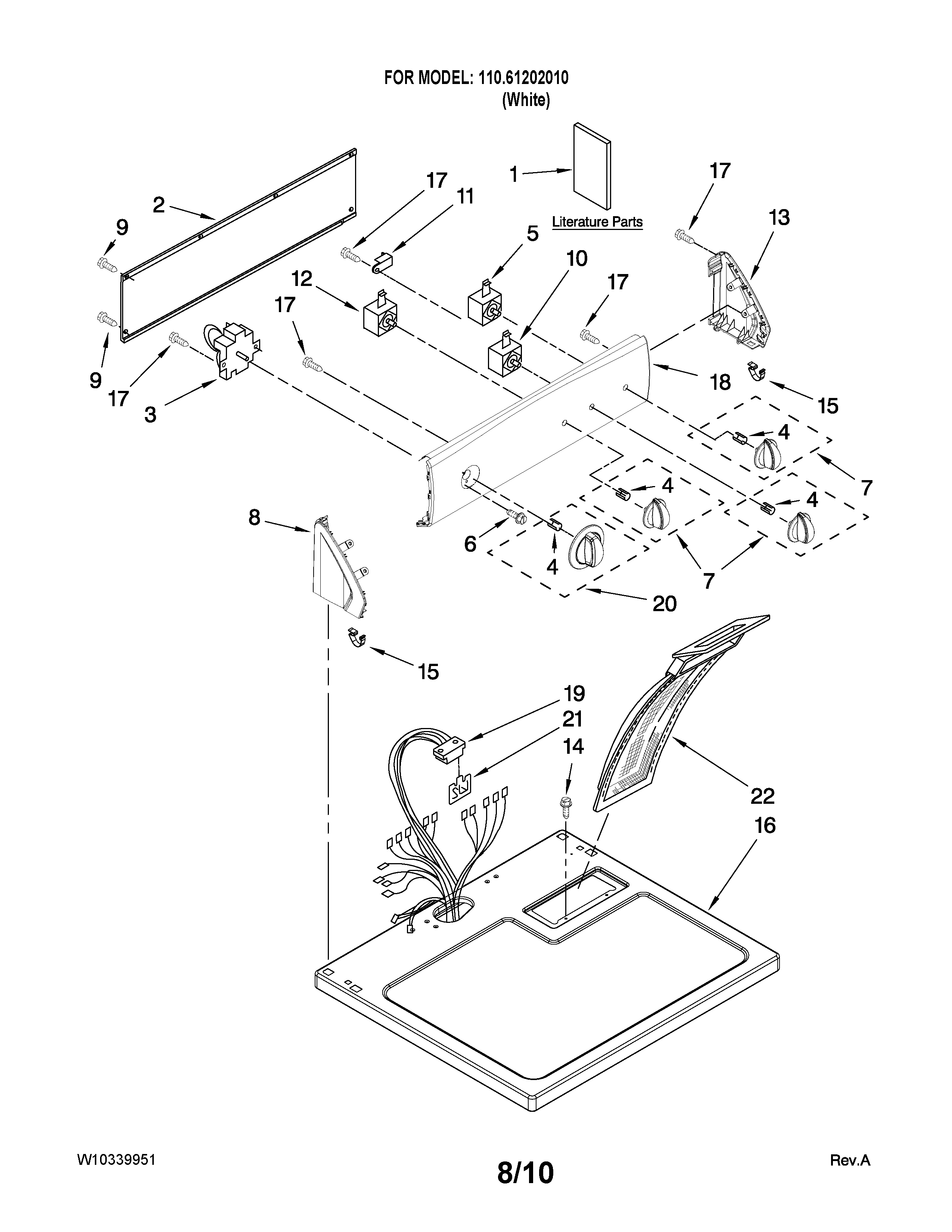 Top and console parts