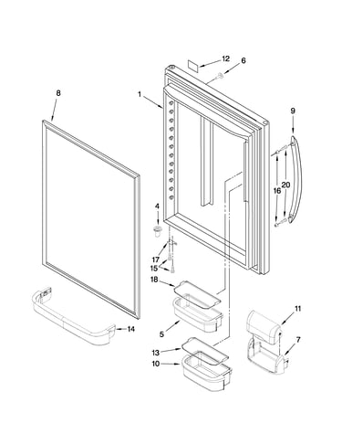 Refrigerator door parts