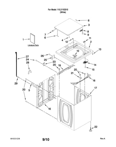 Top and cabinet parts