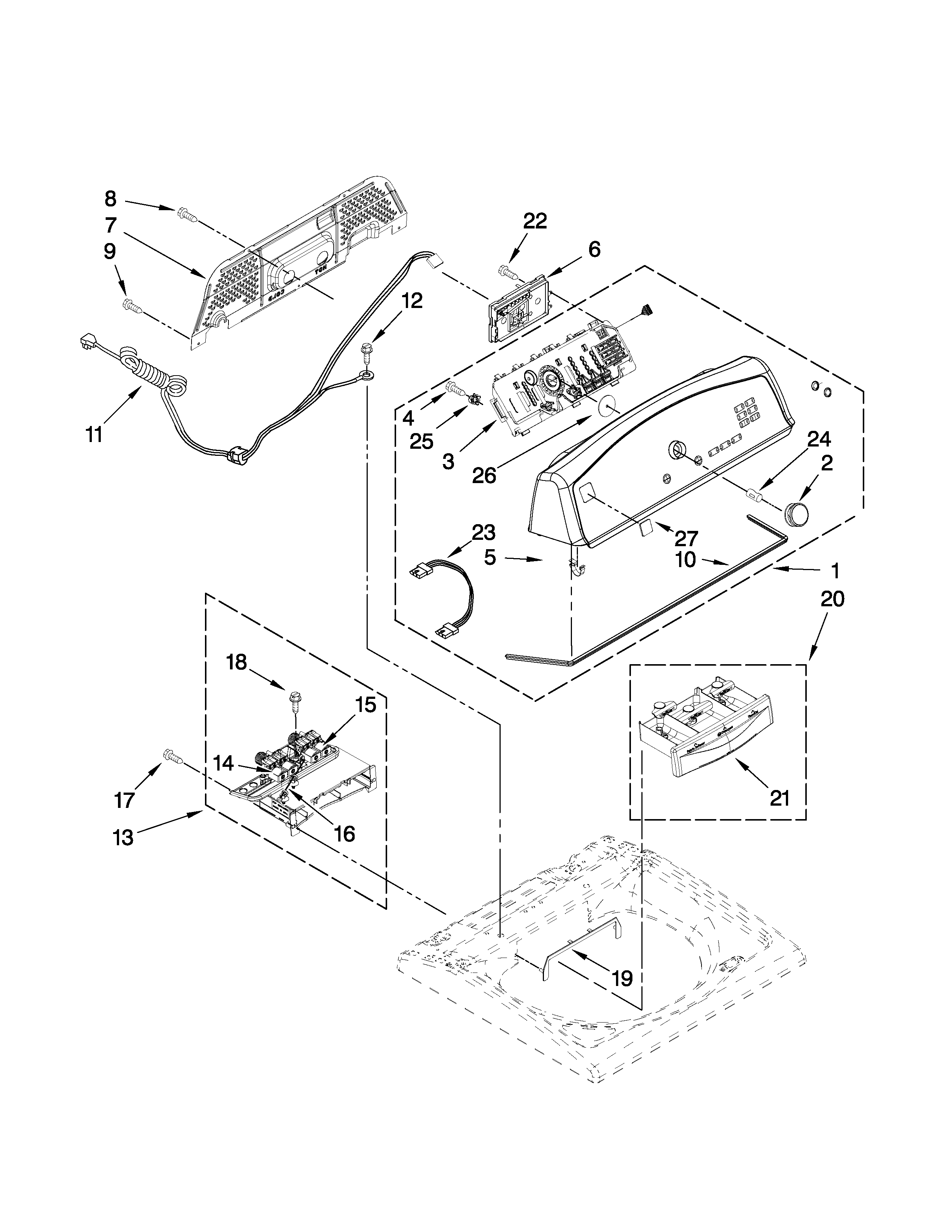 Console and dispenser parts