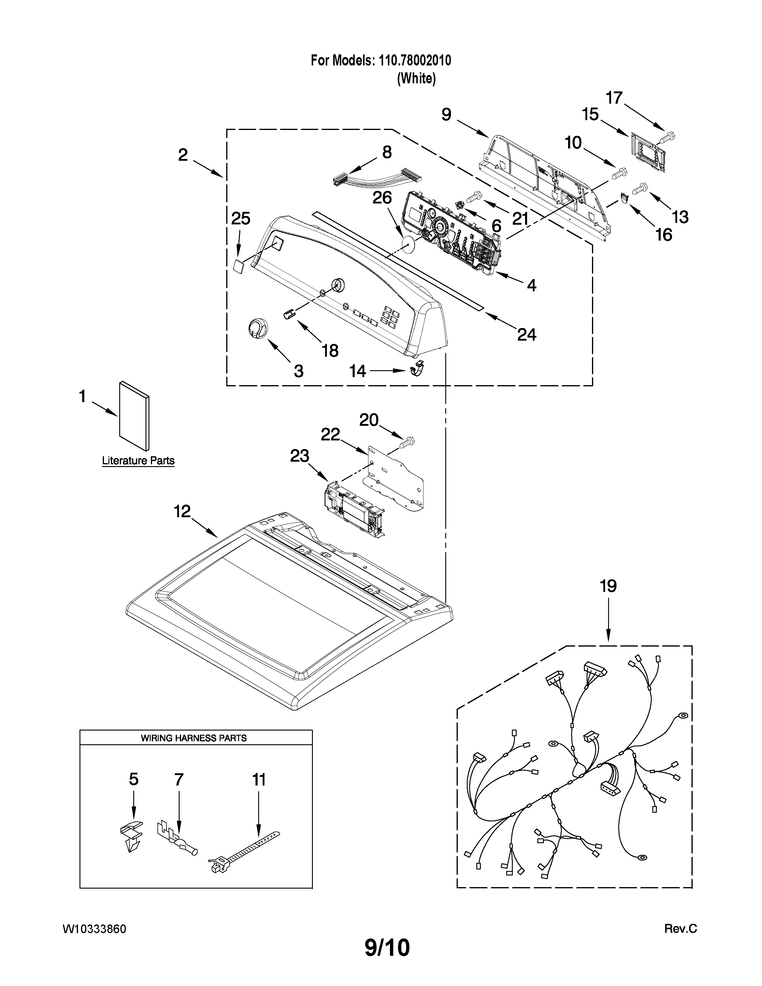 Top and console parts