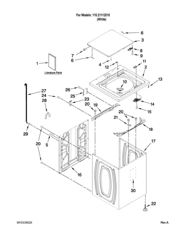 Top and cabinet parts