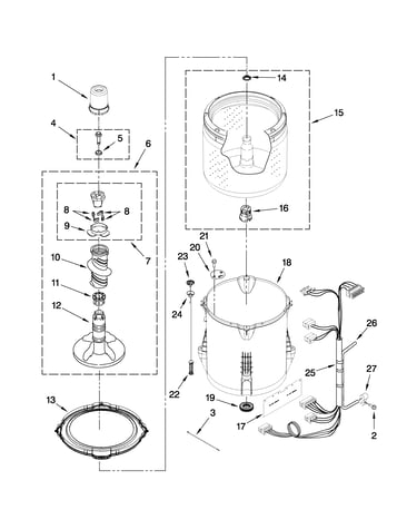 Basket and tub parts