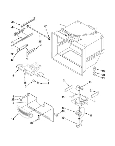 Freezer liner parts