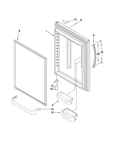 Refrigerator door parts